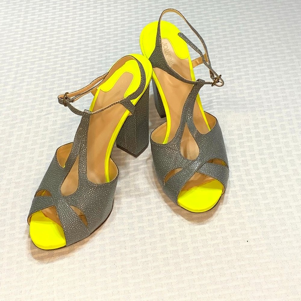 Neon & Dark Grey Dadallina Sandals, Women size 11